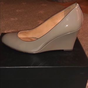 Coach Grey Patent Leather Heels/Wedges
